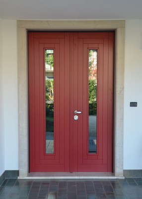 Porta blindata a due ante con vetri antisfondamento a bedizzole Porte blindate con vetro antisfondamento