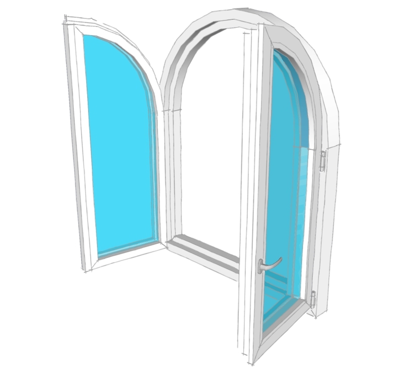 Serramenti infissi arco PVC